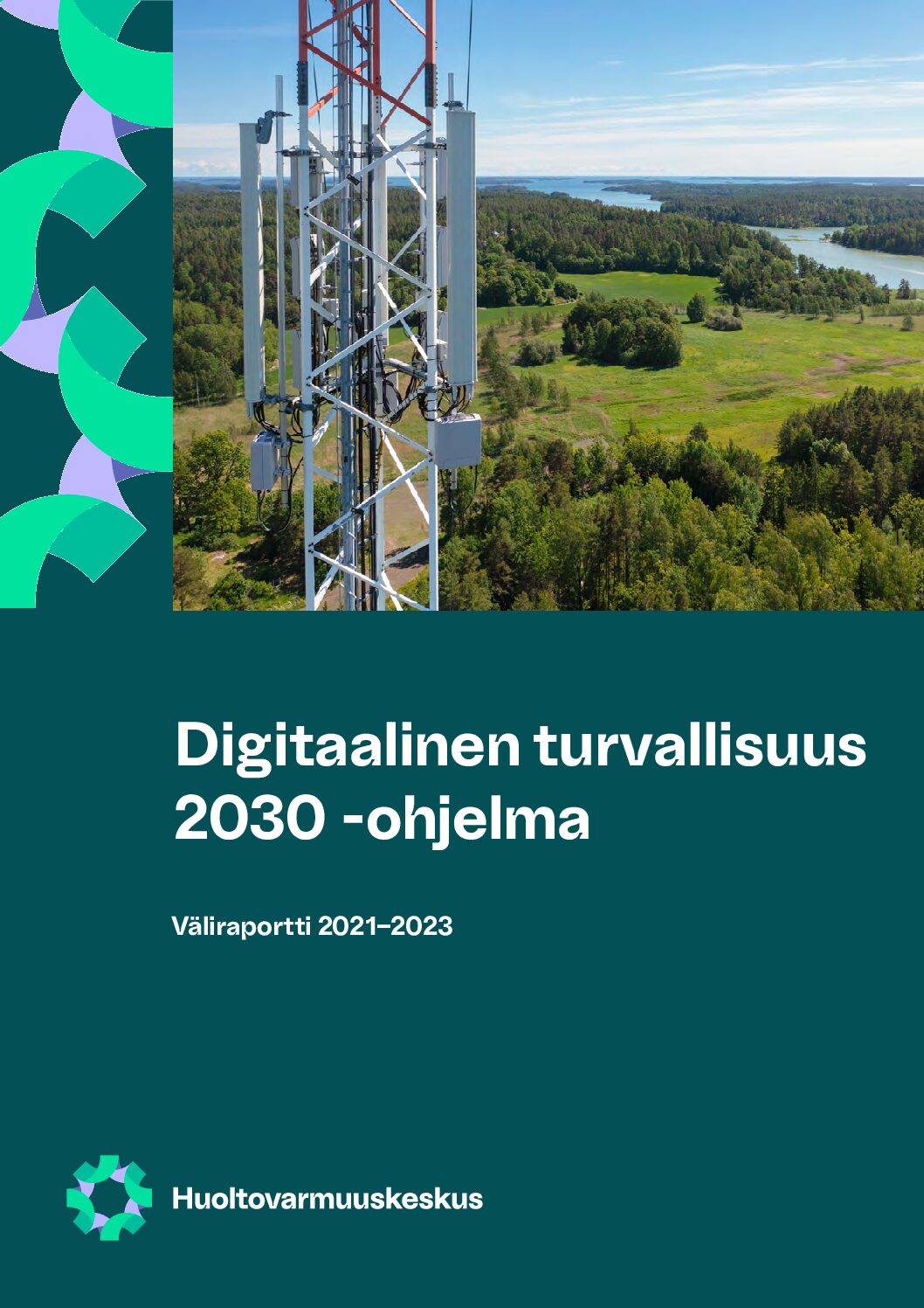 PDF:n kansikuva Digitaalinen turvallisuus 2030 -ohjelman väliraportti 2021–2023