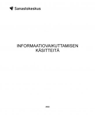 PDF:n kansikuva Informaatioturvallisuuden vaikuttamisen käsitteitä