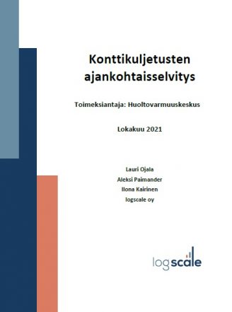 PDF:n kansikuva Konttikuljetusten ajankohtaisselvitys